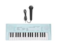 37-Key Electronic Keyboard Piano Support USB Connection With 2 Volume Buttons 16 Demonstration Songs Mini Microphone(Blue)