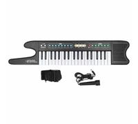 37 Key Electronic Microphone Keyboard Multifunction Educational Portable Musical Learning 37 Key Piano Keyboard for Kids ABS Material 61 x 12.5 x 3.5cm Size Includes Microphone