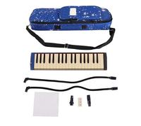 37 Key Melodica Instrument Piano Double Soft Tubes 2pcs Mouthpiece Melodica Air Piano Keyboard with Carrying Bag Ideal For Beginners and Professionals Music Classroom and Live