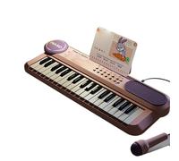 37 Key Multifunctional Electronic Piano For Beginners With Zero Foundation Small Piano Rechargeable Model(Pink)