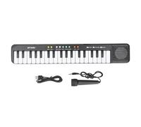 37 Key Piano Keyboard for Kids Electronic Portable Music Learning Toy with 24 Songs 3 Tones 8 Rhythms Microphone USB Cable ABS Material 45x3.6x7.6cm