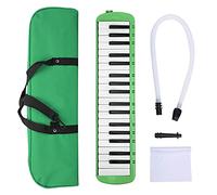 37 Keys Melodica, Abs Portable Air Piano Keyboard Wind Musical Instrument with Carrying Bag for Beginner Professional Training (Green)