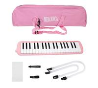 37 Keys Melodica Instrument, Professional Melodica Musical Instrument with 2 Soft Blow Pipe 2 Blowing with Carrying Bag for Beginners Adults (Pink