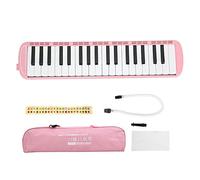 37 Keys Piano-Style Melodica Long Tube Melodica with Key Stickers Double Mouthpieces Tubes Carrying Bag for Kids Beginners Adults Gift (Pink) Wind Instrument