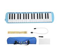 37 Keys Piano-Style Melodica Long Tube Melodica with Key Stickers Double Mouthpieces Tubes Carrying Bag for Kids Beginners Adults Gift (Blue) Wind Instrument