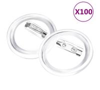 (37 mm) vidaXL Button Badges Kit with Pins 100 Sets Acrylic Pinback Button Multi Sizes