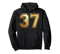 37 Number Thirty-Seven Team Sports Graphic Varsity Matching Pullover Hoodie
