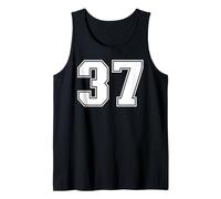 37 Number Thirty-Seven Team Sports Graphic Varsity Matching Tank Top