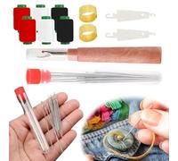 37 Pack Big Eye Steel Sewing Needles Kit, Sewing Tool Set Fix Anything Anytime Portable Beginner-Friendly, Needle Thread Hand DIY Embroidery Crafting Kit Tool