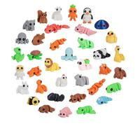 37 PCS 3D Printed Animals - Mini 3D Printed Fidget Toys, Cute Mini Animals with Movable Joints, Colorful Vivid Animal Figures, Desk Decor for Home & Office, Gifts for Teenagers & Adults