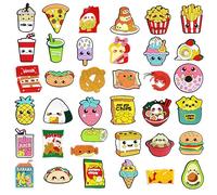 37 Pcs Cartoon Food Shoe Charms for Shoes, Cute Fast Food Dessert Different Decoration Fits Clog Sandals PVC Charms Shoe Accessories, Christmas Party Favors Gifts for Girls Boys Kids Adult Women Men
