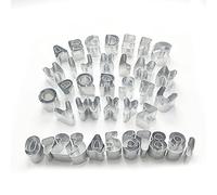 37 Pcs Cookie Stainless Steel Baking Utensil Cartoon Number Letter Baking Lover Easy to Use Cookie Mold