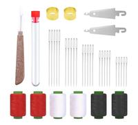 37 PCS Sewing Kits for Adults, Stainless Steel Needle and Thread Kit, Hand Sewing Needles Repair Tools with Threader, Multi-Purpose Emergency Embroidery Accessories and Supplies Gifts for Women