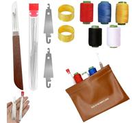 37 Picec Sewing Kit Set,5 Size Big Eye Steel Needles for Hand Sewing Tools with Easy Thread Needles,Thimble,and Protable Bag for Beginners,Household,DIY