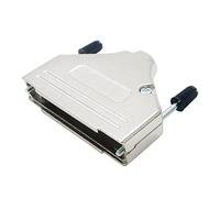 37 Pin 'D SUB' Die Cast Metal Hood. Steel with Black Plastic Cap Jackscrews UNC4-40