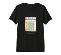 37 Tabs Open ADHD Adult Brain Doodle Art Premium T-Shirt