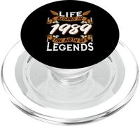 37 Year Old Life begins 1989 Birth of Legends 37th Birthday PopSockets PopGrip for MagSafe