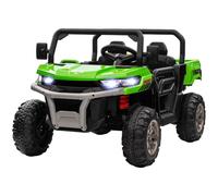 370-239V70GN HOMCOM Kids Ride on Car, Electric Car for Kids with Electric Bucket, 12V 2 Seater UTV with Shovel, Parental Remote, 4 Spring Suspension Wheels, Working Horn, Music - Green