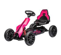 370-288V70PK HOMCOM Electric Go Kart for Kids, 12V Battery Powered Drift Kart with Dual Speed, Forward and Reverse, Safety Belt for Boys and Girls, Ages 3-8 Years, Pink