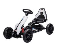 Homcom 12V Electric Go Kart W/ Forward Reversing 2 Speeds For 3-8 Yrs White