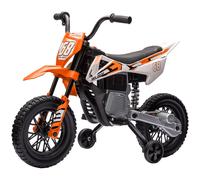 AIYAPLAY 12V Kids Electric Motorcycle w/ Twist Grip Throttle, Music, Orange