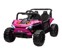 370-348V70PK AIYAPLAY Kids Ride on Car, 12V Battery Powered Electric Truck with Remote Control, 4 Suspension Wheels, Horn, Lights, Music, USB, for Ages 3-5 Years, Pink