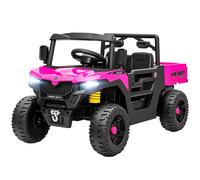 370-444V70PK AIYAPLAY 12V Electric Ride on for Kids with Electric Dump Bed, 35W Battery Powered Electric UTV Vehicle with 4-Wheel Suspension, Remote Control, Music, Horn, For 3-8 Ages, Pink