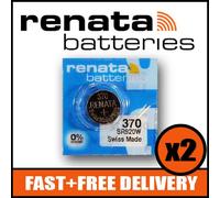 Bundle of 2 x Renata 370 Watch Battery 1.55v SR920W + Quzo Belgian Chocolate - Official Renata Watch Batteries