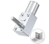 370 Worm Gear Motor DC 12V 8MM D7 Axis Gearbox Reducer 6V 24V Self-locking Reverse Length 25MM Low Speed Micro,3D Printers/Robots/DIY CNC(2RPM,24V Single Motor)