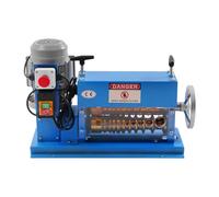 370W High Power Cable Wire Stripping Machine with 11 Wire Holes 1.5mm-38mm Range 65ft/min Speed Manual Handwheel Emergency Stop Button for Electrical Work