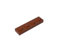 3710 Foundation Plate Plate 1x4 3710 100 Pieces GDS-504 Compatible with Lego Building Blocks Color:Reddish Brown