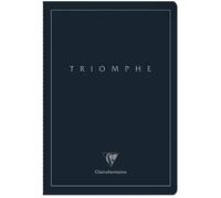 Clairefontaine 37170C Collection Triomphe PLATINUM A Deep Blue Sewn Notebook - A4 21 x 29.7 cm - 96 Plain Pages - 90 g Ivory Paper - Card Cover Matte Lamination with Silver Marking