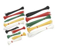 375 Piece Cable Tie Assortment - Five Colours - Three Sizes - Electrical Zip Tie