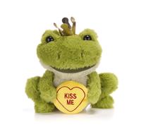 37686 Swizzels Love Hearts Freddie The Frog, ‘Kiss Me' 18cm (7-inches) Soft Toy, Green