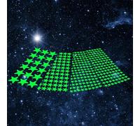 378PCS Glow in The Dark Stars Ceiling Bright & Lasting Glow Stars in The Dark Stickers, Self Adhesive Fantastic Wall Decals Luminous Star Stickers for Kids Bedding Room or Party Birthday (10/15/30mm)