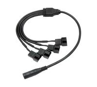 37cm DC5.5mmx2.1mm to 4Pin Fan Power Distribution Cable Tinned Copper for Efficient Multiple Cooling Device PCs Case Power Distribution Cable