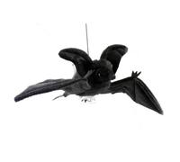 37cm Hansa Black Bat Hanging Realistic Soft Animal Huggable Cuddly Plush Toy