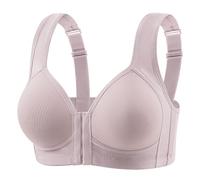 37Dd Bras For Women-Full Coverage Bras For Women Women'S Solid Color Non Underwire Wide Shoulder And Center Front Button Bra (Purple, 40)