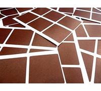37mm (1.5") Square Shape Colour Code Stickers - Packs of 72 Large Coloured Squares Sticky Labels - 32 Colours Available (Dark Brown)