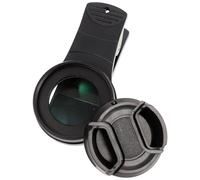 37mm 15x Macro Lens Black Clear Optics Phone Attachment | Build, Clip Holder Design, Glass Aluminium Alloy and Stainless Steel Detachable Setup for Dual Lens Phones