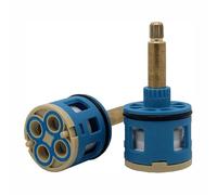 37mm 5/6 Way Ceramic Faucet Cartridge Replacement for Dual-Handle Bathroom Shower Faucet Part, 4-Way Shower Faucet Cartridge, Faucet Valve (CC-37-81MM)