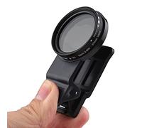 37mm Clip On ND2-ND400 Phone Lens ND Filter Kit, Adjustable Density Filter for Most Brands Smartphone, for Moving Objects Photography, Human Stream Photography