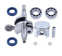 37mm Crankshaft Kit for MS170 017 Chainsaw Parts, Includes Pin Rings and Bearings, Direct Replace 1130 030 0401, 8mm Pin Diameter