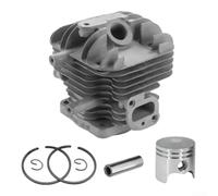 37mm Cylinder Assembly for Kawasaki TH34 TH34D KBH34A 11005-2140 | Precision Bore Boosts Combustion Power Grass Trimmer Maintenance Metal Silver for Gardeners and Repair Technicians