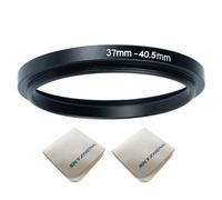 37mm Lens to 40.5mm Camera Lens Adapter 37mm to 40.5mm Step Up Ring Adapter Ring for All Brands of UV ND CPL, with Premium Lens Wiping Cloth 2 Pack (37mm-40.5mm)