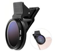 37MM Polarised Phone Camera Lens Professional Clip-on CPL Filter Phone Lens Universal Adjustable Circular Polarizer for iPhone, Android, Pixels, Samsung Galaxy, Huawei, Xiaomi and Most Mobile Phones