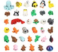 37Pcs 3D Printed Animals, Mini 3D Printed Animals, Cute 3D Printed Fidget Toy, Movable Joint 3D Printed Toys for Home Office Desk Decoration Party Favors Toys