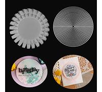 37pcs/Set Flat Shaker Covers with Cutting Dies for Round Flat Shaker Covers Cards Making Plastic Transparent Shaker Creator Acetate Sheets Arts Crafts Projects DIYScrapbooking Supplies Handmade