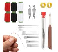 37PCS Sewing Tool Set, All-in-One Hand Sewing Kit with 25 Steel Needles, Threaders, Thimbles & Threads, Portable Needle and Thread Set for Home, Travel, DIY Crafts & Emergency Repairs