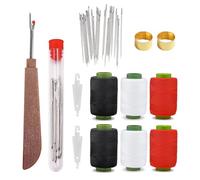 37PCS Sewing Tool Set, Big Eye Steel Needles Thread Hand Repair Kit for Beginners, Portable Made Craft Set, Embroidery Tools, Sewing Working Kit for Professional DIY Lovers(1set)